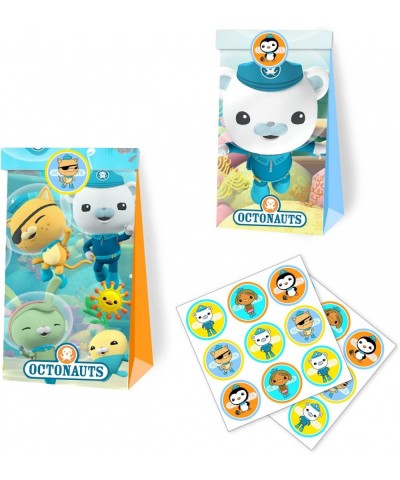 NC 12 Pcs (6pcs x 2 styles) Candy Box Octonauts Gift Box Party Favors for Kid Party Favors Party Supplies with 9pcs x2 sheets...