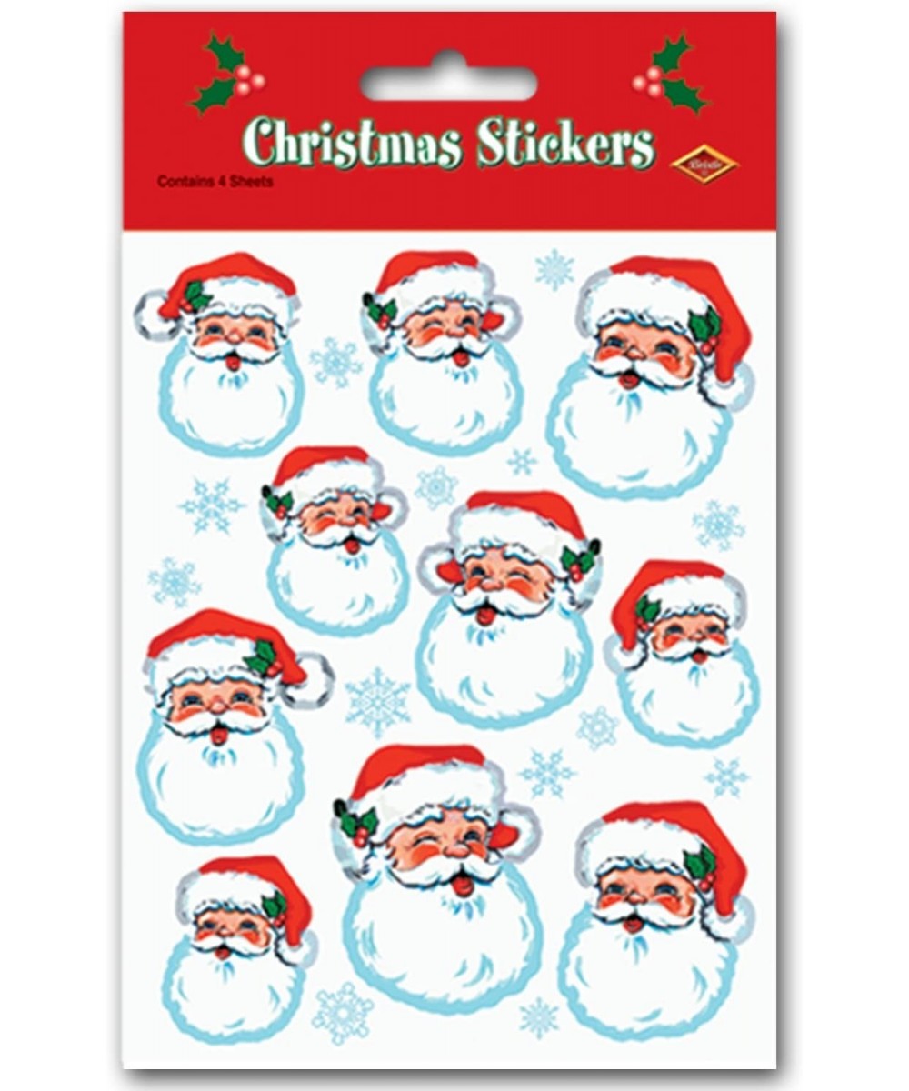 Santa Face Stickers (4 Shs/Pkg) $11.56 Kids' Party Decorations