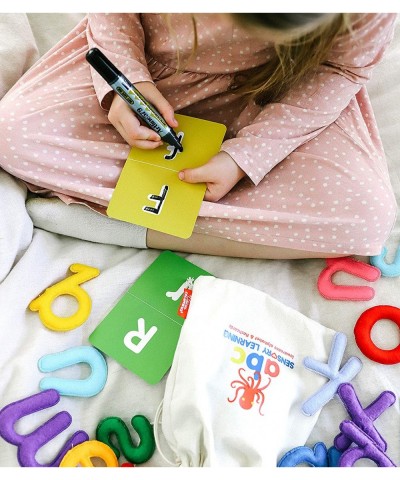 Montessori Felt Letters and ABC Flash Cards - Lowercase Large Alphabet Letters for Toddlers and Educational Flashcards for Pr...