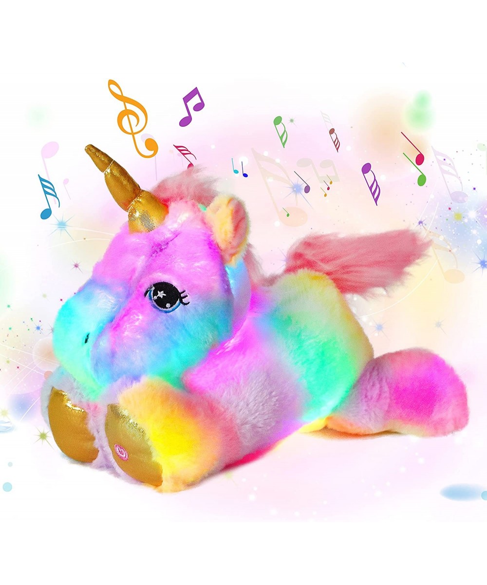 Musical Plush Unicorn Stuffed Light up LED Animal Night Toys Lights Singing Glow in The Dark Lullabies Birthday Gifts for Kid...