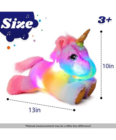 Musical Plush Unicorn Stuffed Light up LED Animal Night Toys Lights Singing Glow in The Dark Lullabies Birthday Gifts for Kid...