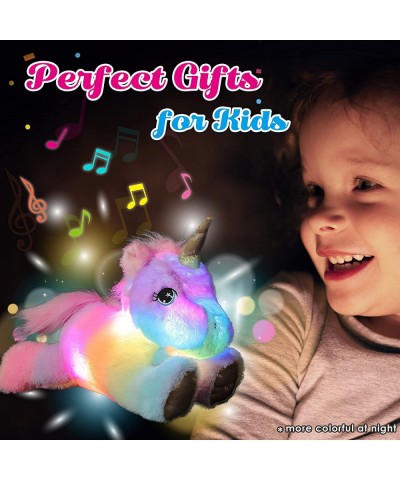 Musical Plush Unicorn Stuffed Light up LED Animal Night Toys Lights Singing Glow in The Dark Lullabies Birthday Gifts for Kid...