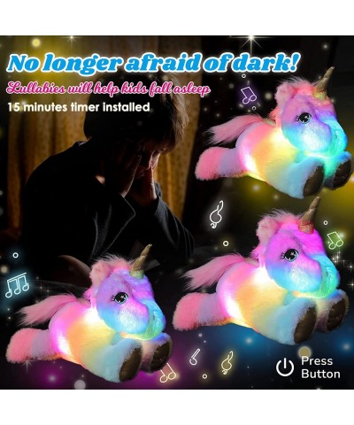 Musical Plush Unicorn Stuffed Light up LED Animal Night Toys Lights Singing Glow in The Dark Lullabies Birthday Gifts for Kid...