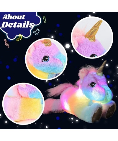 Musical Plush Unicorn Stuffed Light up LED Animal Night Toys Lights Singing Glow in The Dark Lullabies Birthday Gifts for Kid...