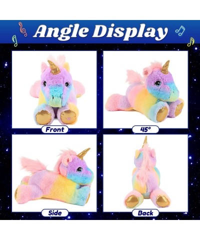 Musical Plush Unicorn Stuffed Light up LED Animal Night Toys Lights Singing Glow in The Dark Lullabies Birthday Gifts for Kid...