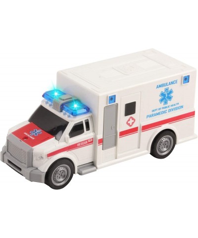 Rescue Ambulance Friction Powered 1:20 Scale Toy Car with Lights and Sounds Durable Kids Medical Transport Emergency Vehicle ...