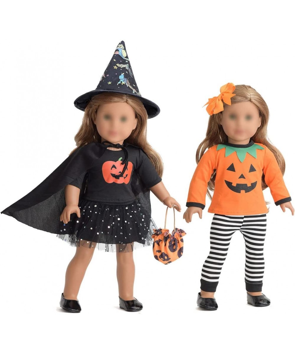 18 Inch Doll Clothes Accesories Halloween Pumpkin Witch Costume Pumpkin Suit Set for American 18 inches Dolls $37.27 Doll Acc...