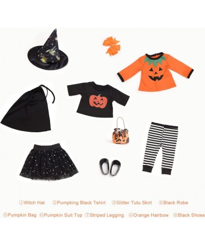 18 Inch Doll Clothes Accesories Halloween Pumpkin Witch Costume Pumpkin Suit Set for American 18 inches Dolls $37.27 Doll Acc...