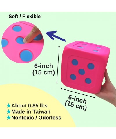 Macro Giant 6 Inch Soft Foam Jumbo Big Playing Dice Set of 4 Neon Color Math Teaching Teaching Aids Board Games Kid Toy $71.8...