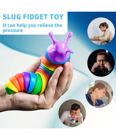 Fidget Slug Slug Fidget Toy Anxiety Relief and Sensory Fidget Toy for Kids and Adults Fidget Party Favors About 7.5 Inch Rain...