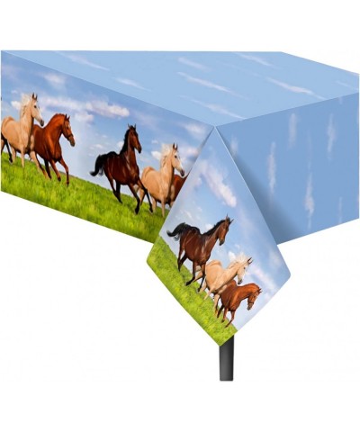 LJCL Horse Racing Tablecover- 3 Pack 54 x 87 Inch Horse Table Cover Supplies Horse Party Table Cloth Horse Theme Table Covers...