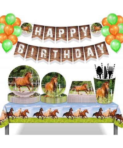 LJCL Horse Racing Tablecover- 3 Pack 54 x 87 Inch Horse Table Cover Supplies Horse Party Table Cloth Horse Theme Table Covers...