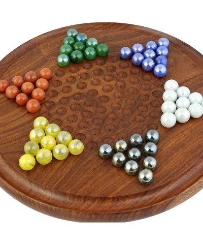 Game Chinese Checkers with Marbles Handcrafted Wooden Toys from India $84.73 Dice & Marble Games