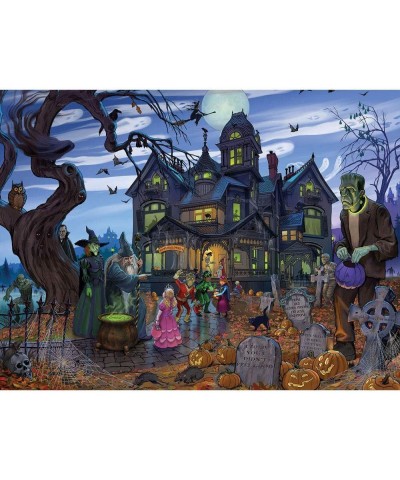 - 1000 Piece Jigsaw Puzzle for Adults 20" x 27"  - Goblins and Goodies and Ghouls - Oh My - 1000 pc Haunted House Halloween T...