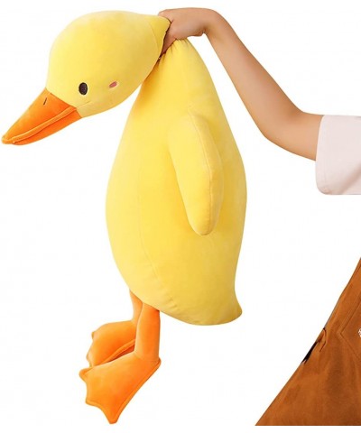 Velvety Yellow Duck Plush Soft Body Pillow 35.4'' Giant Lifelike Stuffed Duckie Animals Hugging Cushion Cuddly Mallard Duckin...