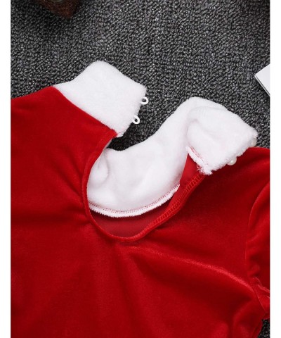 Kids Girls Christmas Miss Santa Claus Dress Costume Velvet Ballet Tutu Dress Leotard Dancewear $29.59 Kids' Costumes