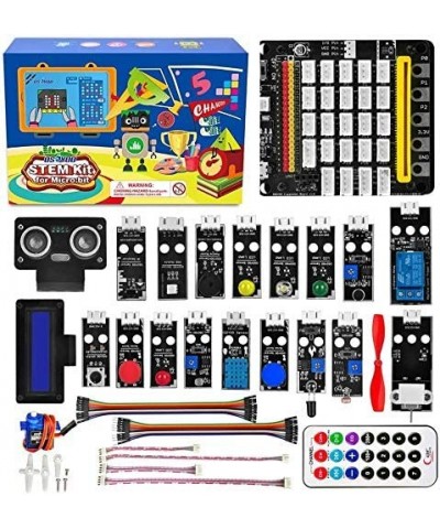 Starter Kit for BBC Micro:bit v1.5 v2| Early STEM Education for Beginners and Kids | Ultimate Bundle Includes Plug & Play Dev...