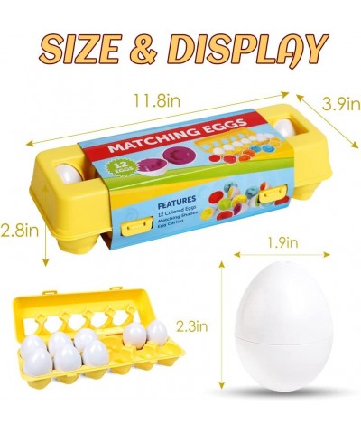 Matching Eggs Set Easter Egg - Color & Shape Recognition Sorter Skills Toys for Toddlers Early Learning Educational Fine Moto...