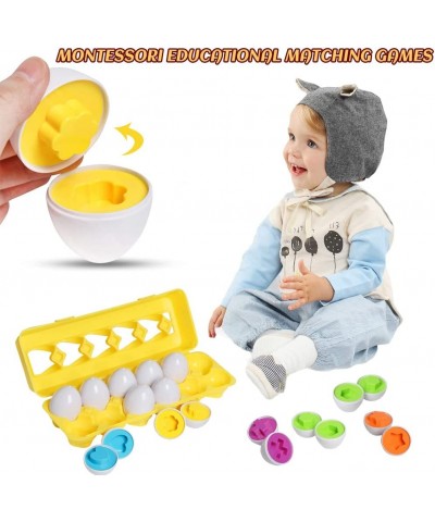 Matching Eggs Set Easter Egg - Color & Shape Recognition Sorter Skills Toys for Toddlers Early Learning Educational Fine Moto...