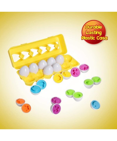 Matching Eggs Set Easter Egg - Color & Shape Recognition Sorter Skills Toys for Toddlers Early Learning Educational Fine Moto...