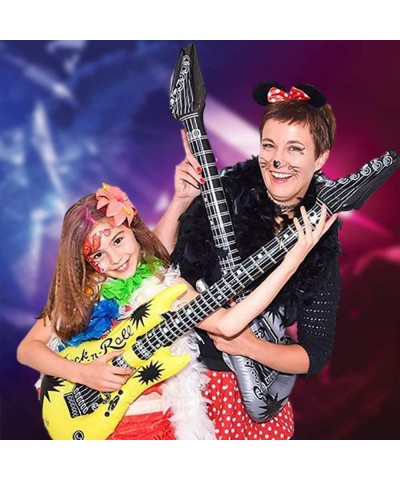 10 Colors 35 Inch Inflatable Guitar Toy Rock Star Inflatable Electric Colorful Guitar Rock 'N Roll Party Favor for 80s 90s Th...