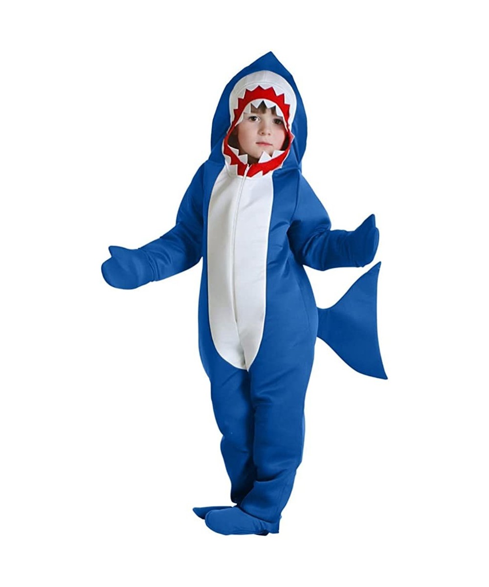 Kids Shark Cute Animal Costume One Piece Halloween Carnival Party Sea Creature Cosplay Costume $59.38 Kids' Costumes