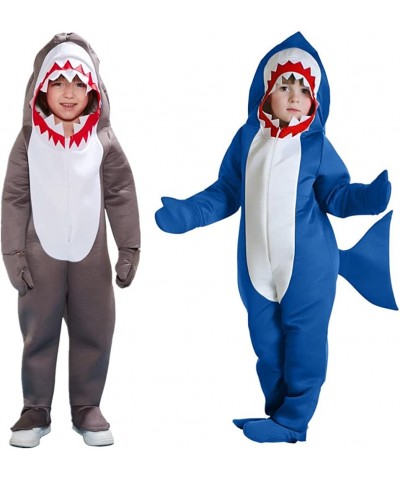 Kids Shark Cute Animal Costume One Piece Halloween Carnival Party Sea Creature Cosplay Costume $59.38 Kids' Costumes