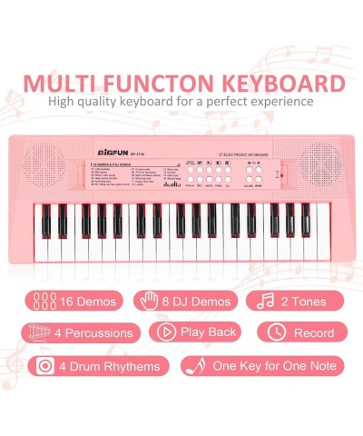 37 Keys Electric Kids Piano with Microphone Musical Toy Piano for Kids Ages 3-5 Portable Electronic Keyboard Piano Learning T...