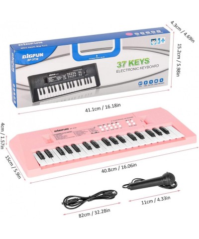 37 Keys Electric Kids Piano with Microphone Musical Toy Piano for Kids Ages 3-5 Portable Electronic Keyboard Piano Learning T...