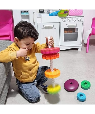 Spinning Toy – Premium Stacking Toy for Kids - One Year Old Stacking Toys – Strong ABS Plastic – Rainbow Spinning Wheel Toy –...