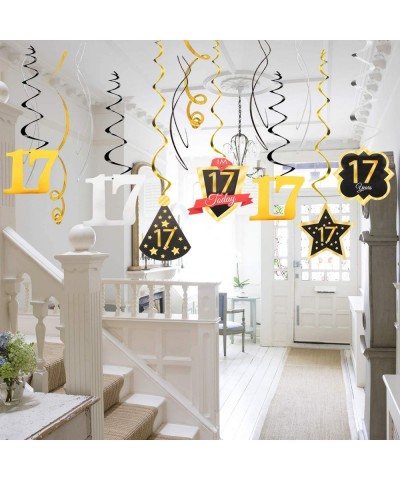 Happy 17th Birthday Swirls Streamers - Cheers to 17th Birthday Seventeen Years Old Bday Party Hanging Decorations. $21.39 Kid...