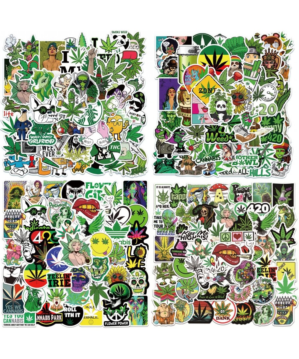 200pcs Weed Stickers for Water Bottles Waterproof 420 Stickers for Skateboard Laptop Bike Hydroflask Gift for Adults ( 1 Gree...