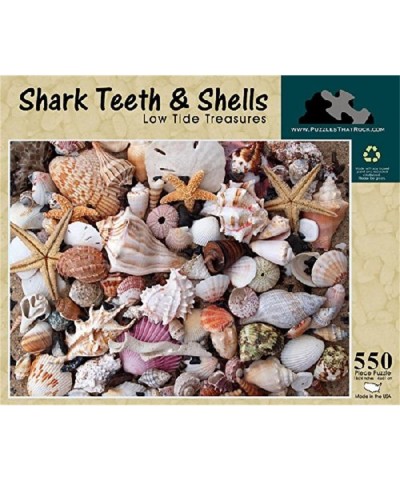 Shark Teeth and Shells Low Tide Treasures 550 Piece ADULT Puzzle $39.93 Jigsaw Puzzles