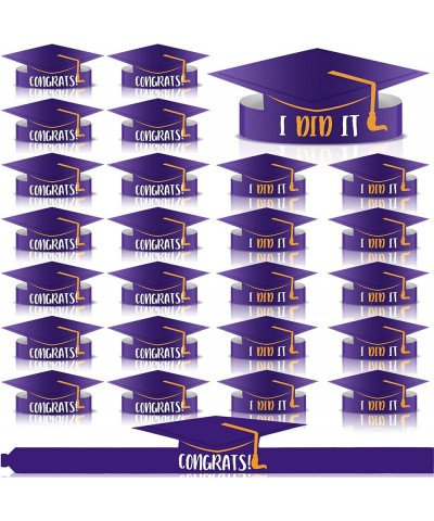 36 Pieces Paper Graduation Crown Adjustable Paper Graduation Cap Hats (Purple) $16.71 Kids' Party Hats