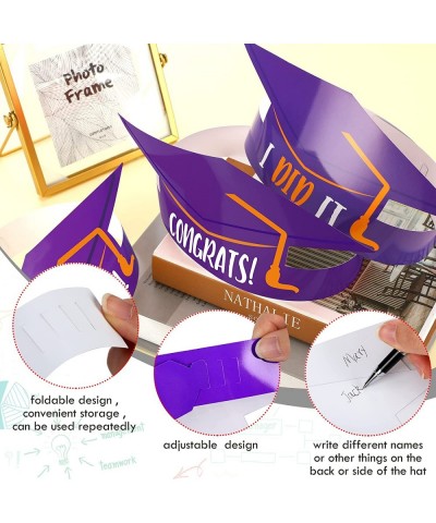 36 Pieces Paper Graduation Crown Adjustable Paper Graduation Cap Hats (Purple) $16.71 Kids' Party Hats