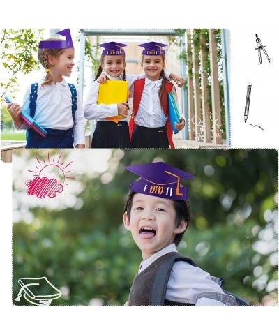 36 Pieces Paper Graduation Crown Adjustable Paper Graduation Cap Hats (Purple) $16.71 Kids' Party Hats