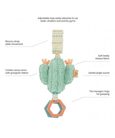 Ritzy Jingle Toy for Stroller Car Seat or Activity Gym Features Jingle Sound Hexagon Rings and Adjustable Attachment Loop Cac...
