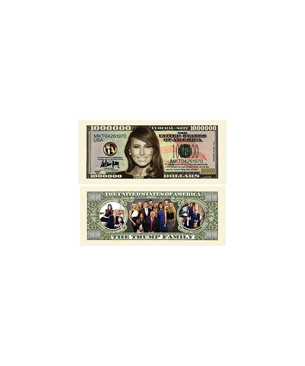 Melania Trump - First Lady - First Family Million Dollar Bill in Currency Holder - Best Gift for Lovers of Donald and Melania...