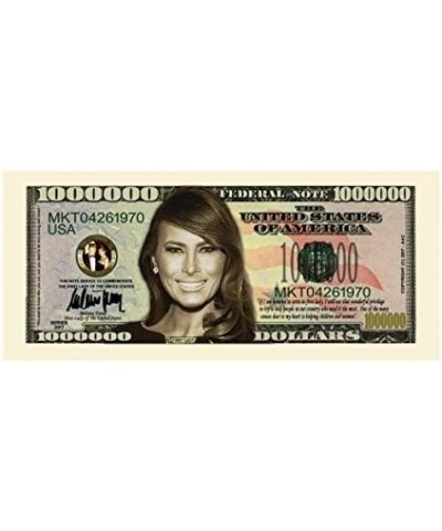 Melania Trump - First Lady - First Family Million Dollar Bill in Currency Holder - Best Gift for Lovers of Donald and Melania...