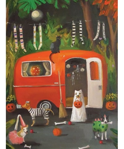 Janet Hill The Dogs of Halloween - 500 Piece Jigsaw Puzzle $43.93 Jigsaw Puzzles