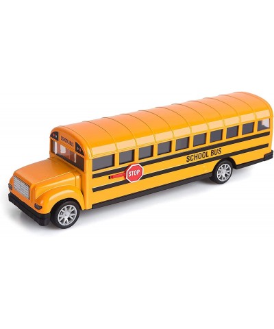 School Bus Toy for Toddlers 8.5 inch Die Cast Pull Back Cars Yellow Bus Play Vehicles with Pull Back Mechanism and Open Doors...