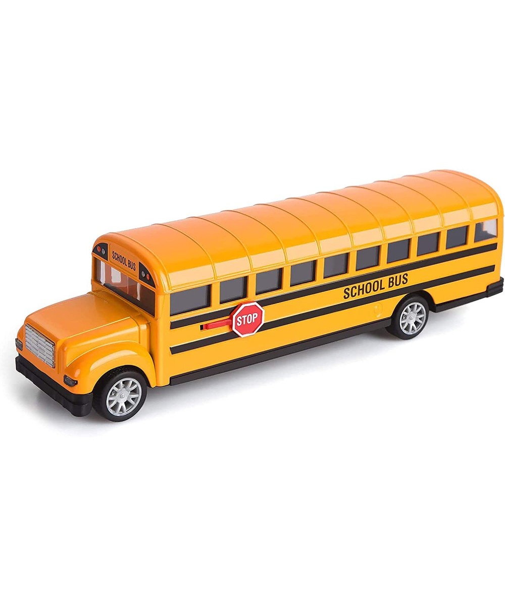 School Bus Toy for Toddlers 8.5 inch Die Cast Pull Back Cars Yellow Bus Play Vehicles with Pull Back Mechanism and Open Doors...