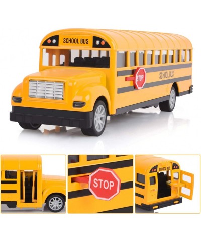 School Bus Toy for Toddlers 8.5 inch Die Cast Pull Back Cars Yellow Bus Play Vehicles with Pull Back Mechanism and Open Doors...