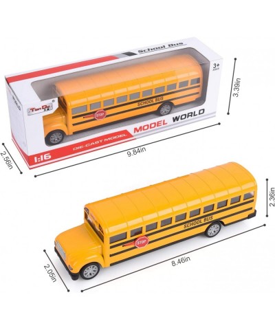 School Bus Toy for Toddlers 8.5 inch Die Cast Pull Back Cars Yellow Bus Play Vehicles with Pull Back Mechanism and Open Doors...