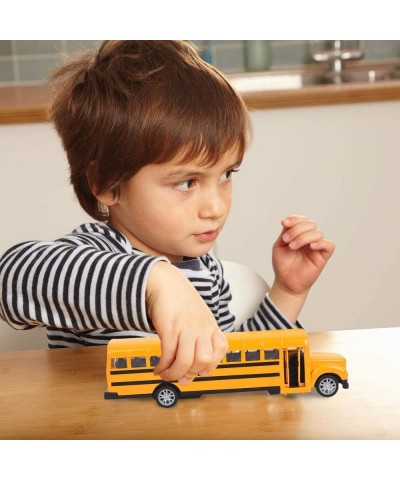 School Bus Toy for Toddlers 8.5 inch Die Cast Pull Back Cars Yellow Bus Play Vehicles with Pull Back Mechanism and Open Doors...