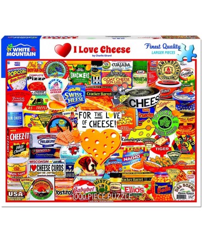 Puzzles I Love Cheese 1000 Piece Jigsaw Puzzle $34.98 Jigsaw Puzzles