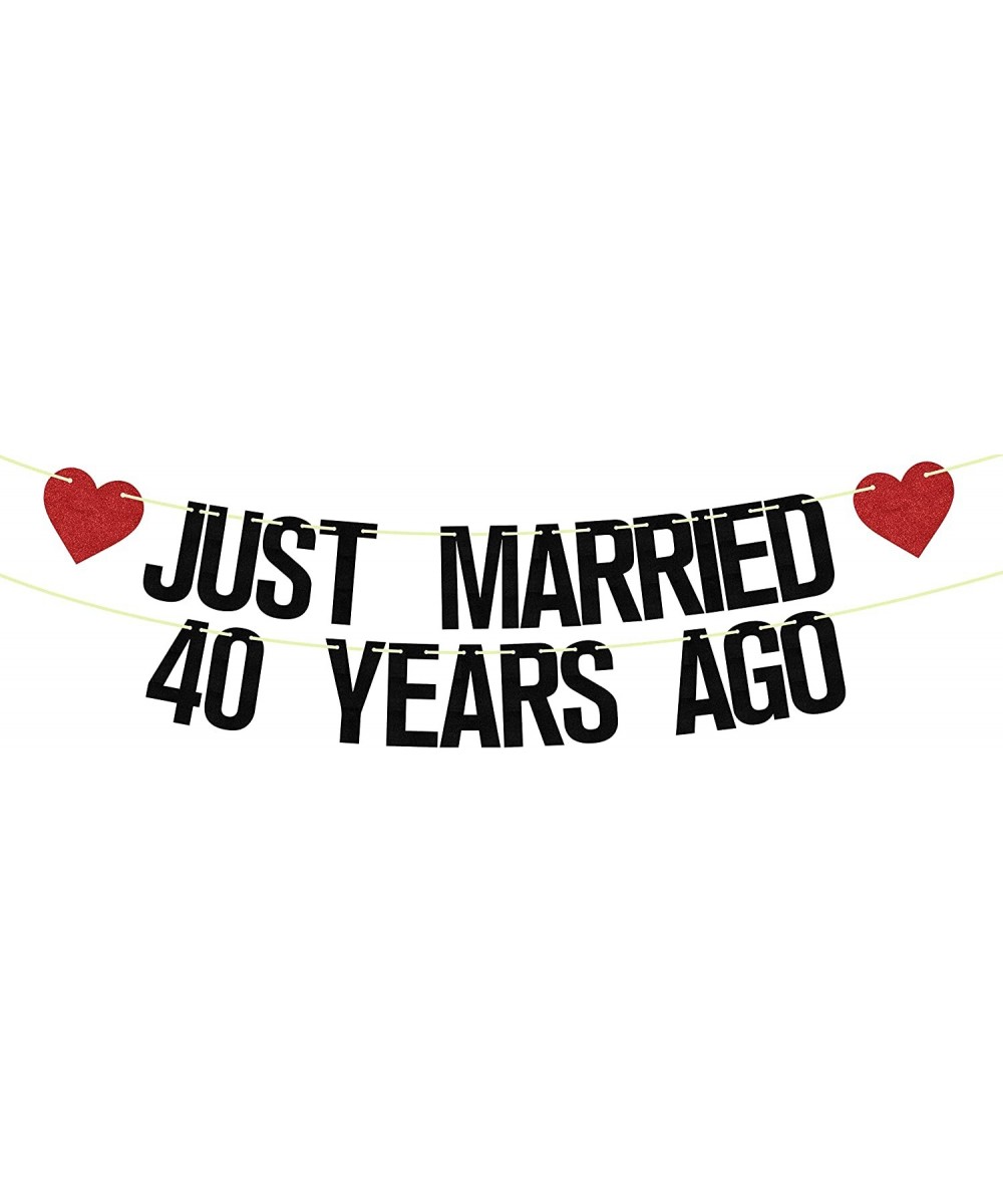 Just Married 40 Years Ago Banner 40th Wedding Anniversary Party Banner Decorations We Still Do 40th Banner 40 Years Blessed &...