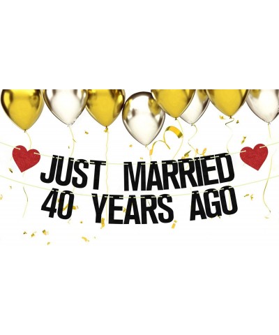 Just Married 40 Years Ago Banner 40th Wedding Anniversary Party Banner Decorations We Still Do 40th Banner 40 Years Blessed &...