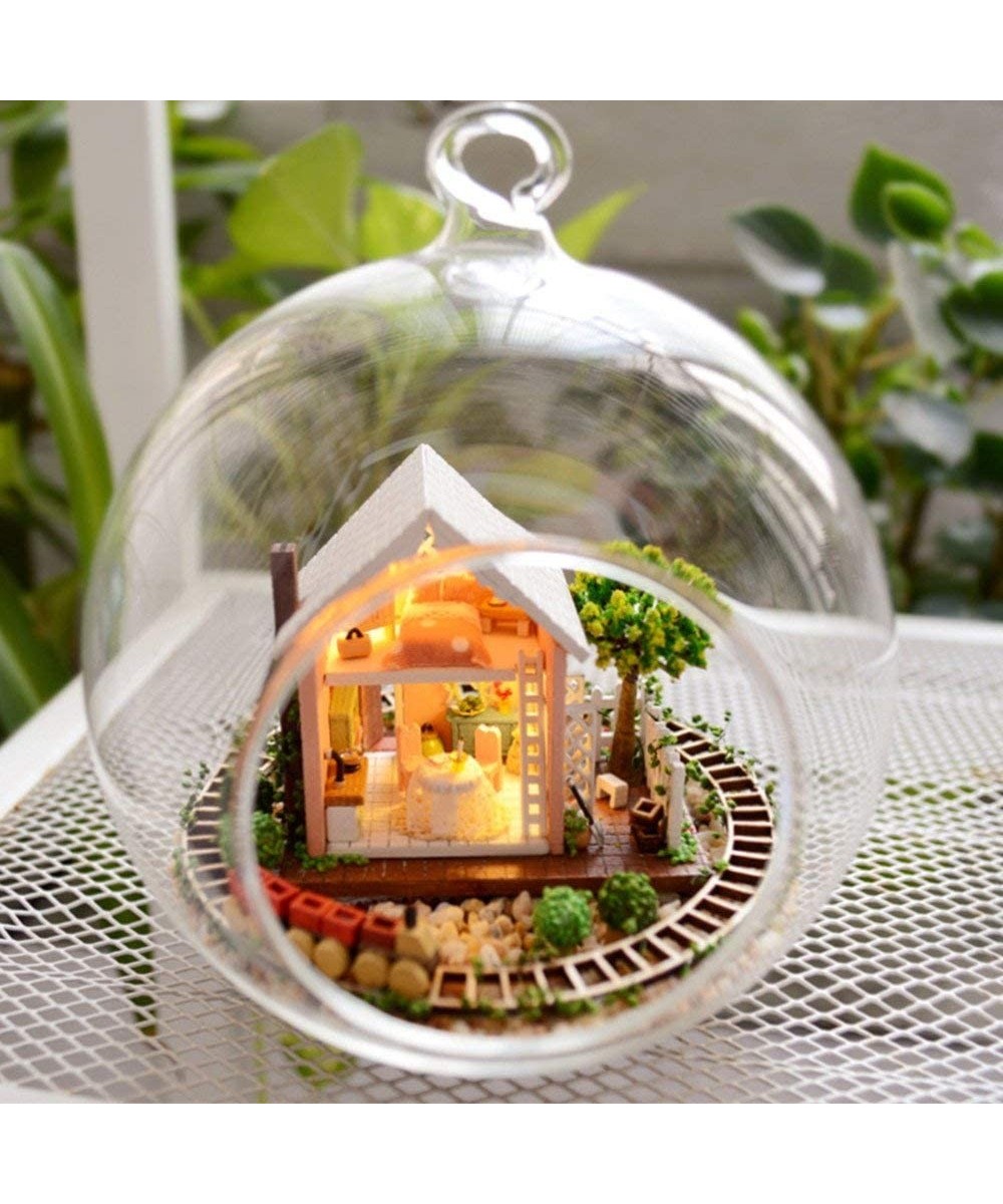 Dollhouse Miniature DIY House Kit Creative Room with Furniture and Glass Cover for Romantic Artwork Gift (Pandora Magic Garde...