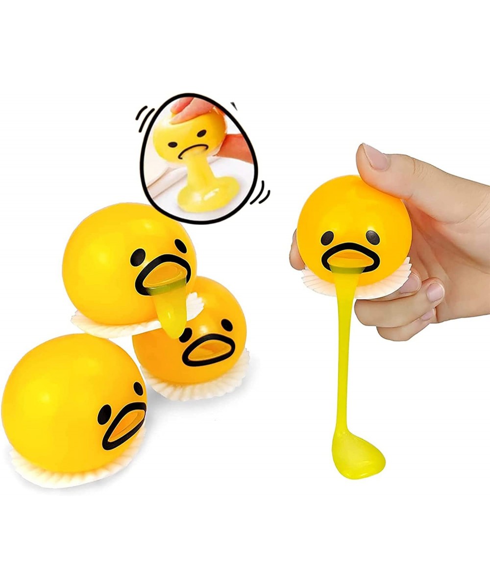 4-Pack Yellow Round Vomiting & Sucking Lazy Egg Yolk Puking Egg Yolk Vent Stress Tricky Game Relief Toys (4 Egg + 8Yolk) $16....